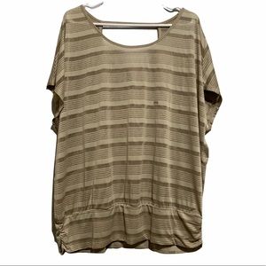 Lane Bryant Semi Sheer Short Sleeve Scoop Neck Top